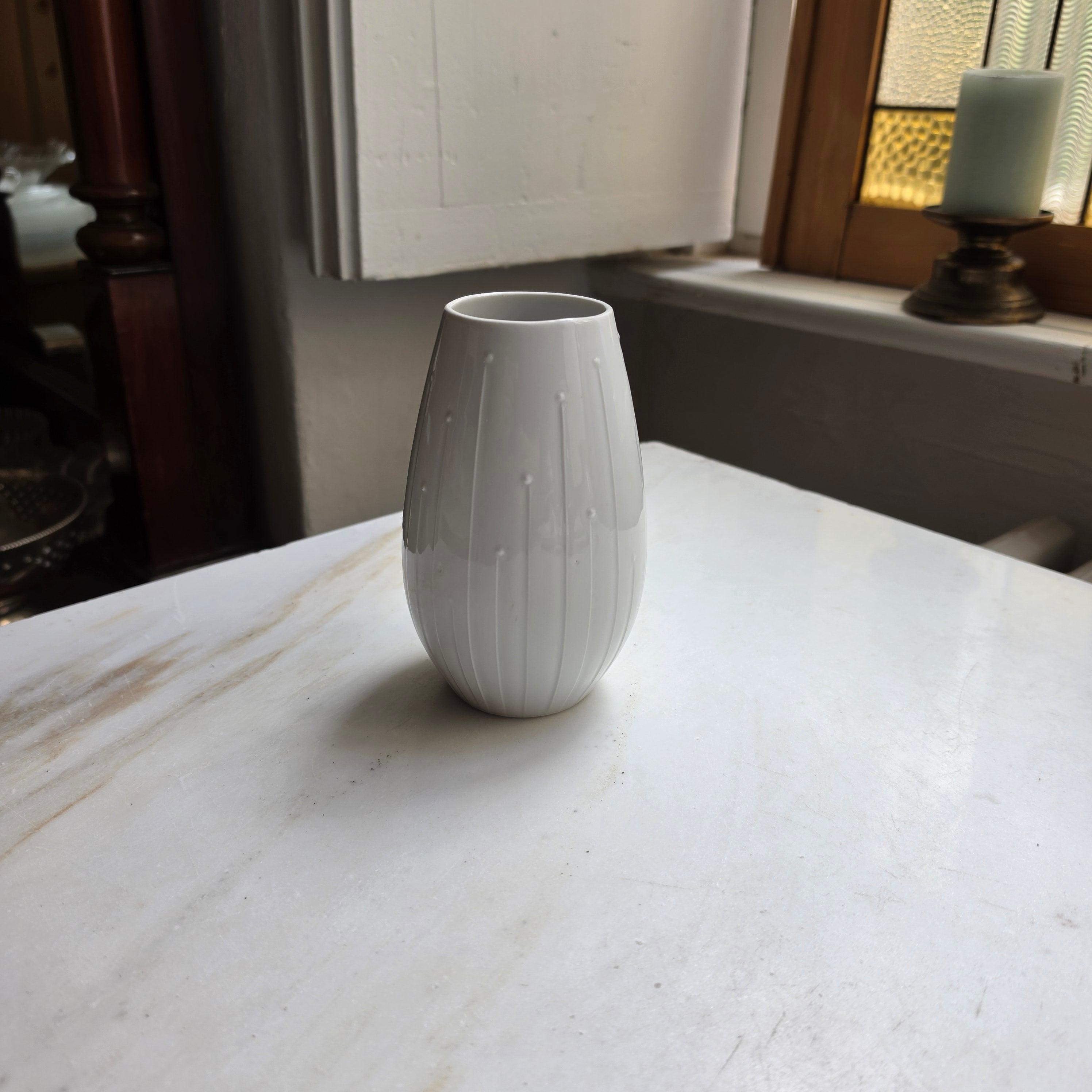 Vintage Schumann Arzberg Bavaria Porzellanvase - weiß
