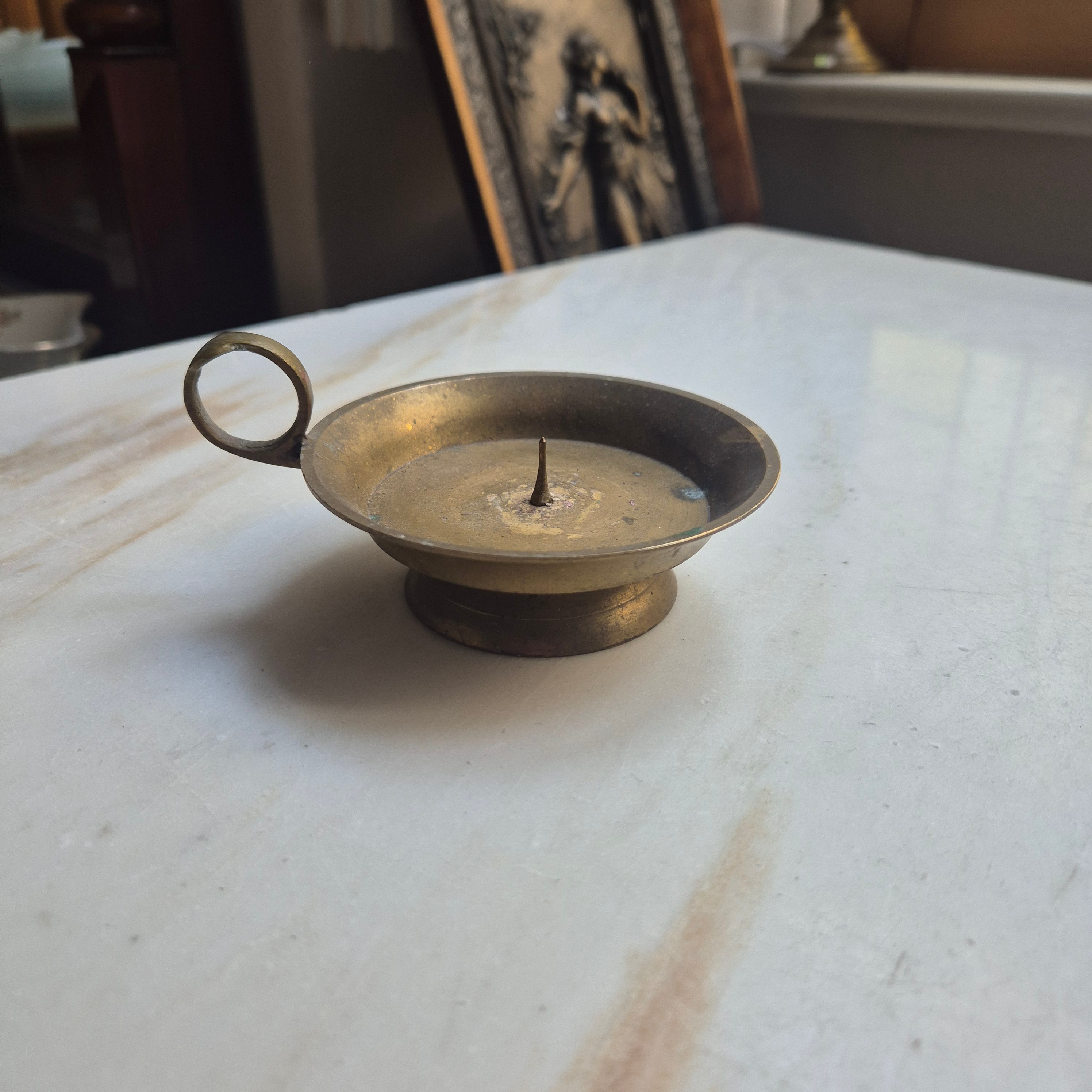 Vintage Kerzenständer in Messing Stil - Stumpenkerzen