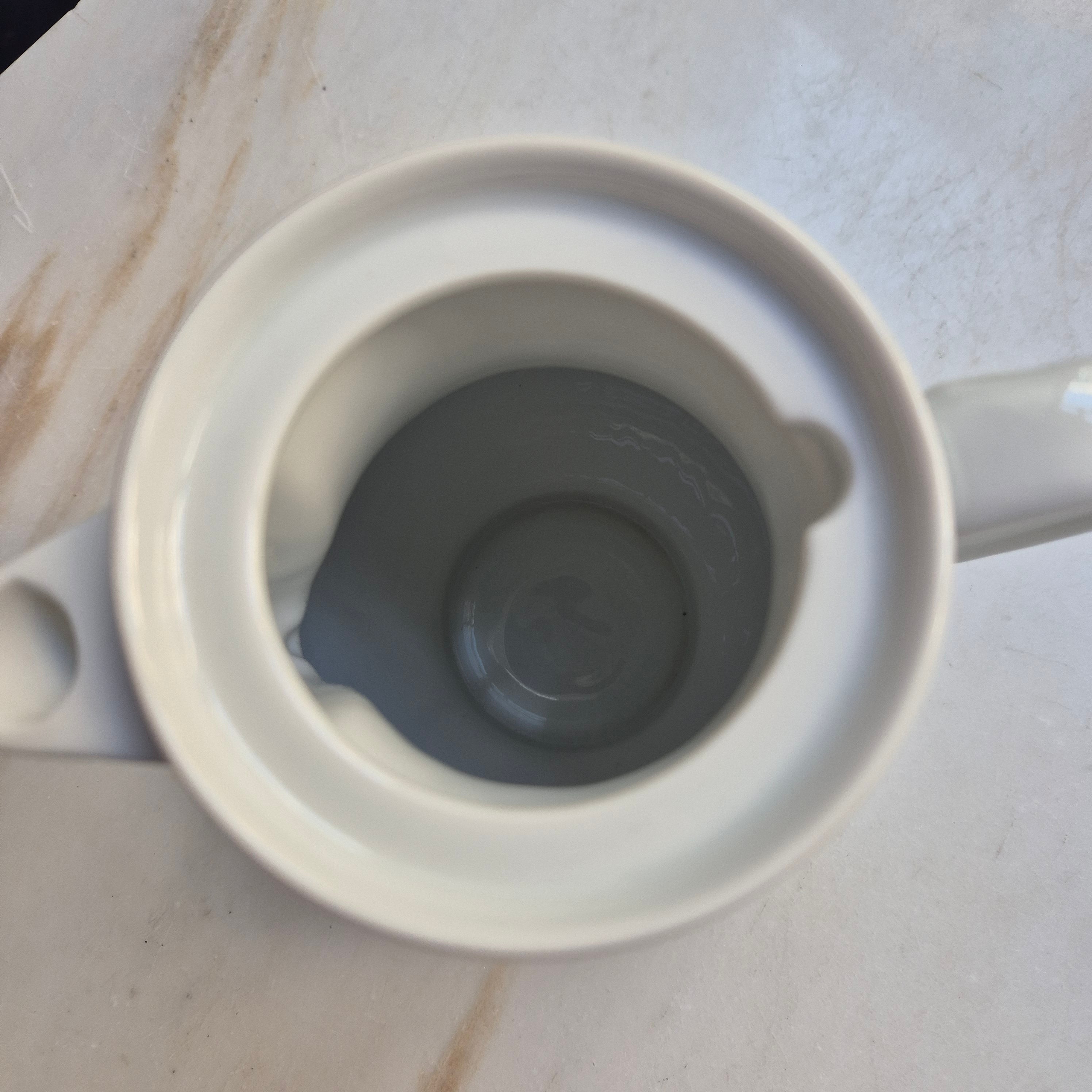 Antike Hutschenreuther Dresden Porzellan Kanne Kaffeekanne Teekanne Blumenmotiv Reliefrand