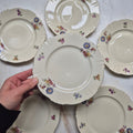 6x Bavaria Elfenbeinfarben - Kuchenteller (1x Teller mit Mini Abplatzer)