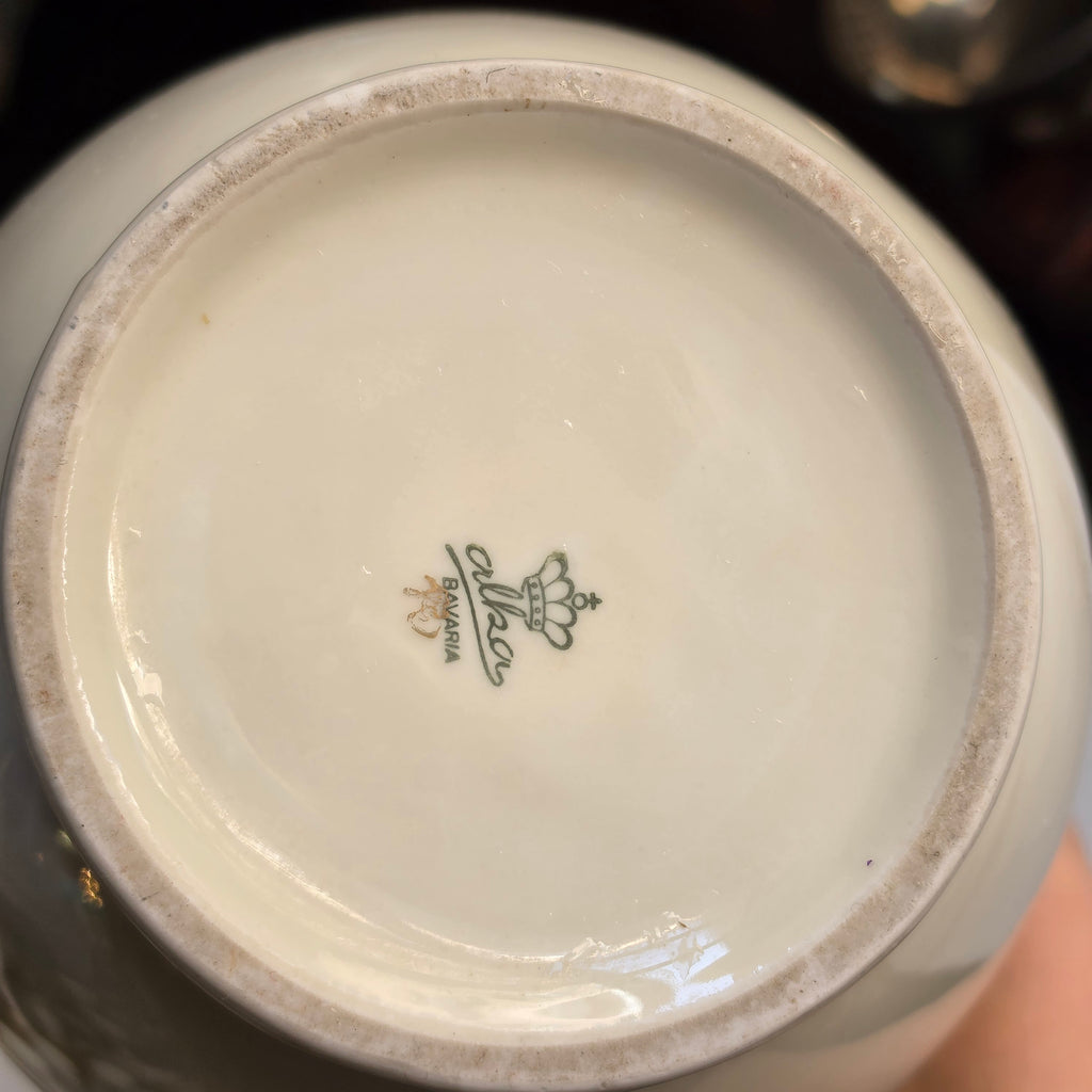 Vintage Porzellanvase Alka Bavaria – Zartes Blumendekor mit Goldrand