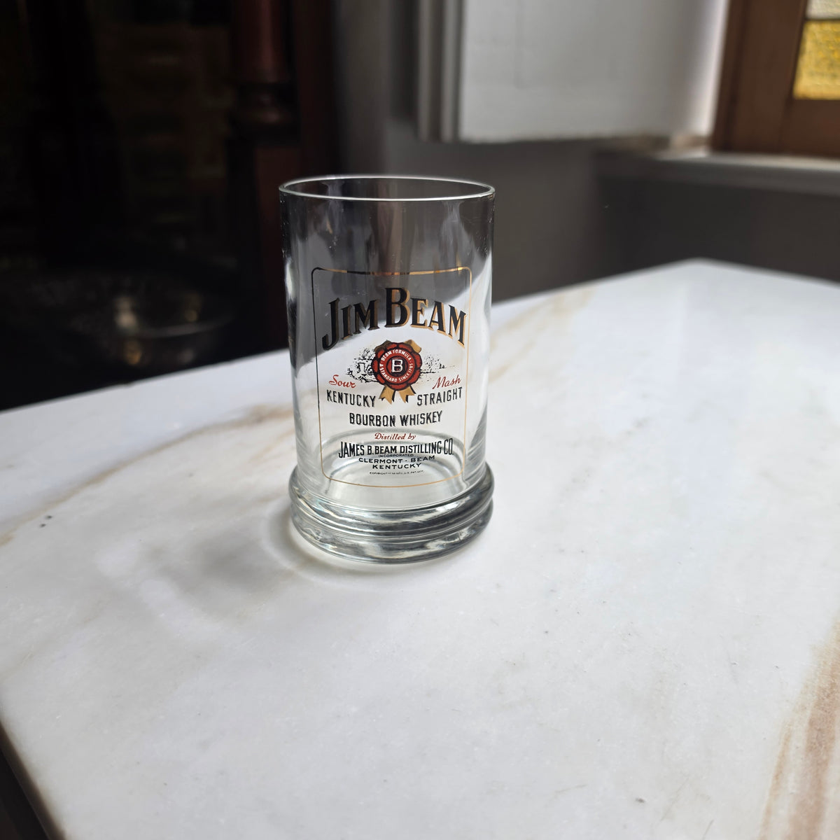 Original Jim Beam Bourbon Whiskey Glas - Tumbler – Klassisches Logo-Design