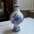 Antike kleine Porzellan Vase Wallendorfer weiß blau Echt Cobalt