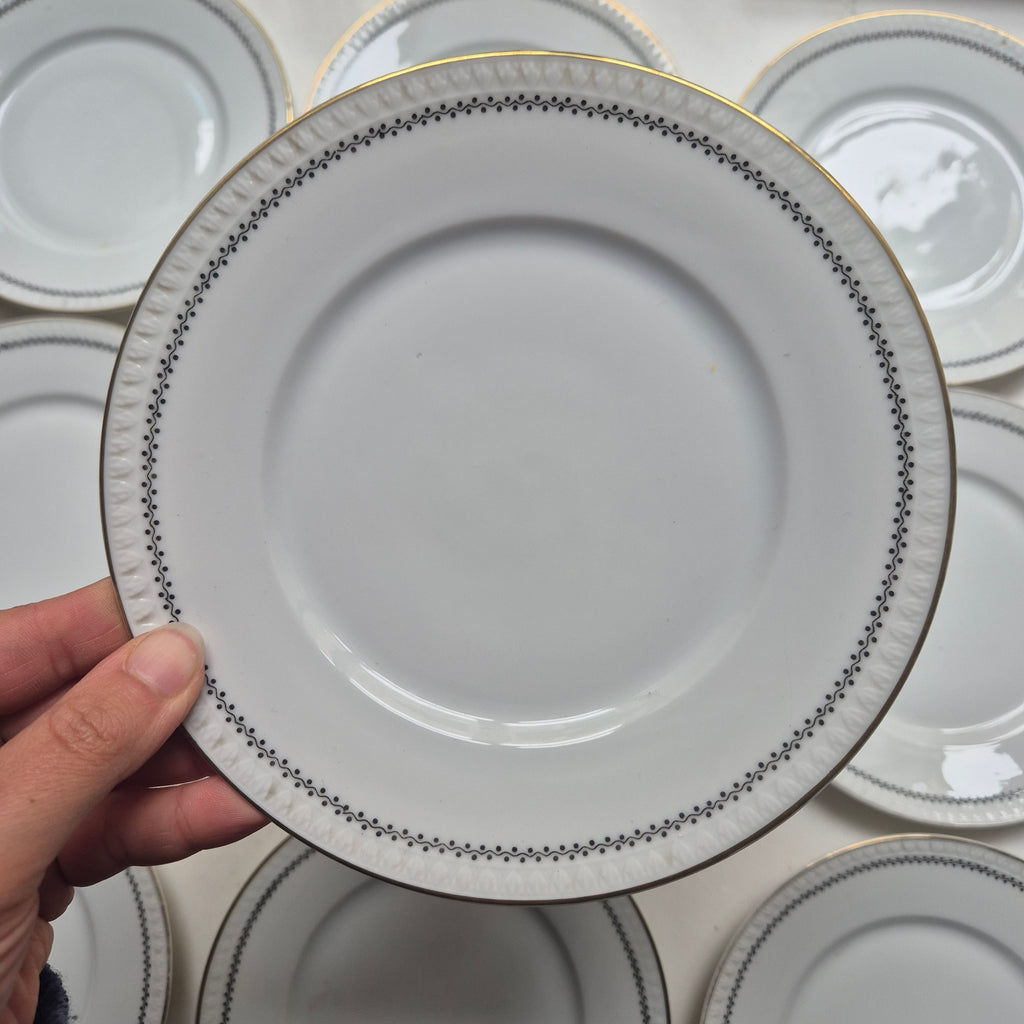 9x Vintage Kuchenteller - Frühstücksteller -  Silesia Porzellan