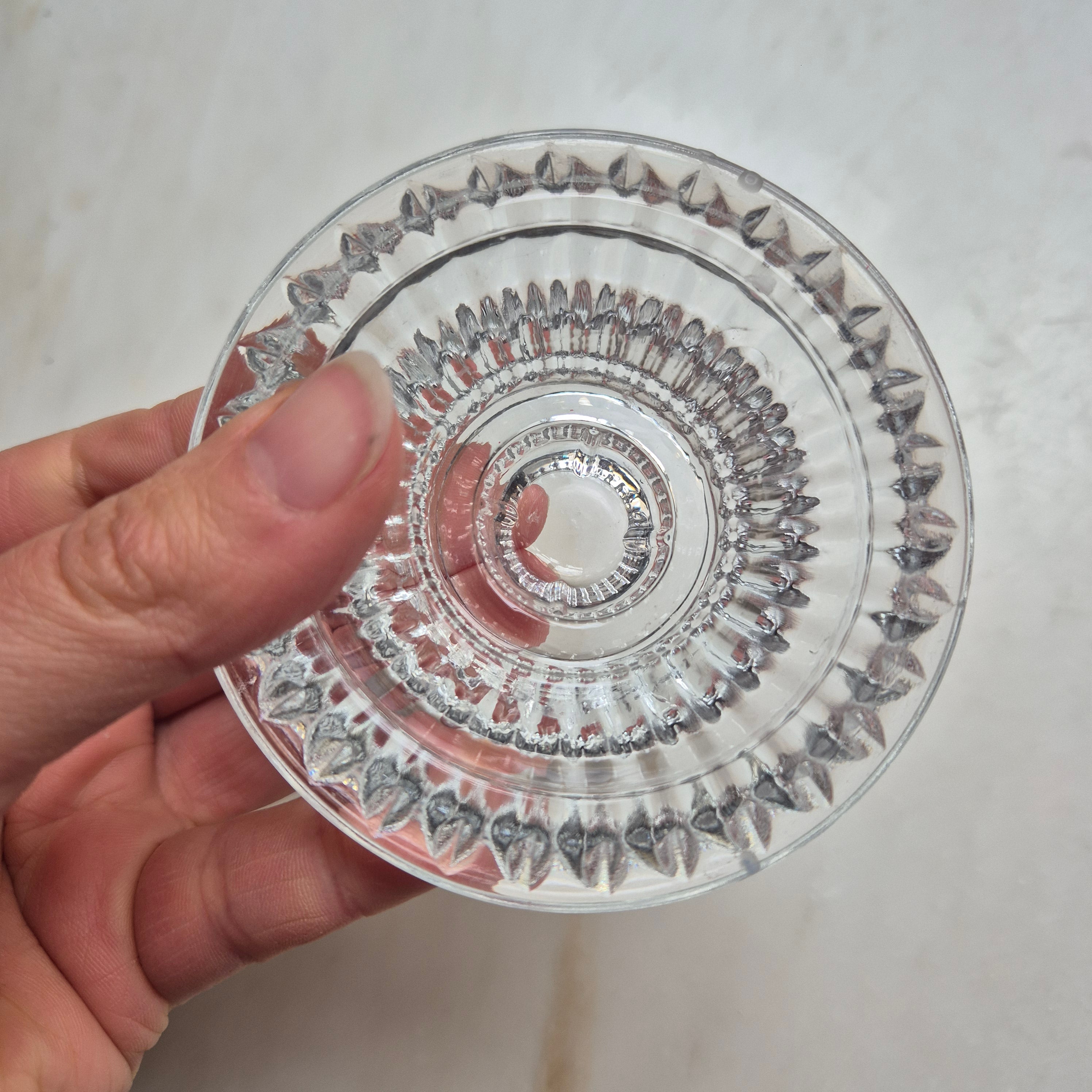 Vintage Etagere Kerzenständer Glas Kristall