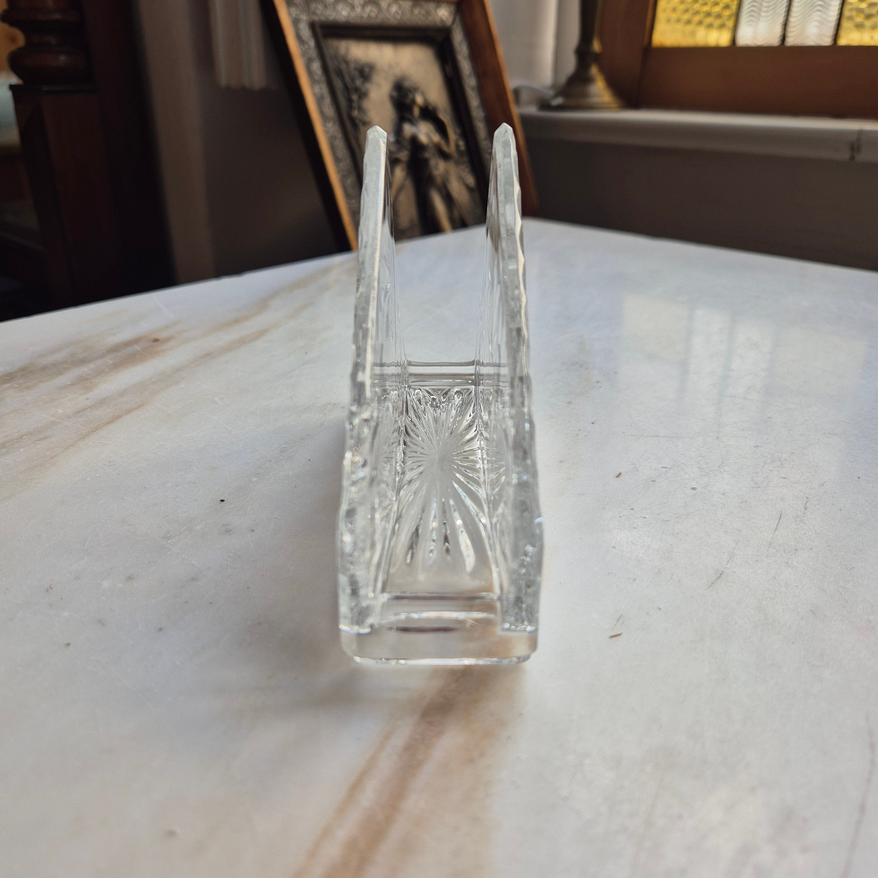 Vintage Bleikristall Serviettenhalter