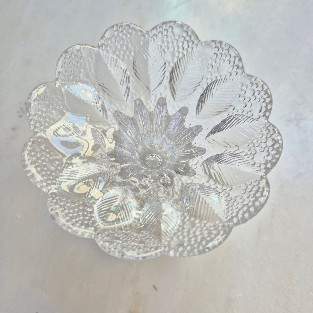 Lausitzer Glas Kerzenständer Vintage