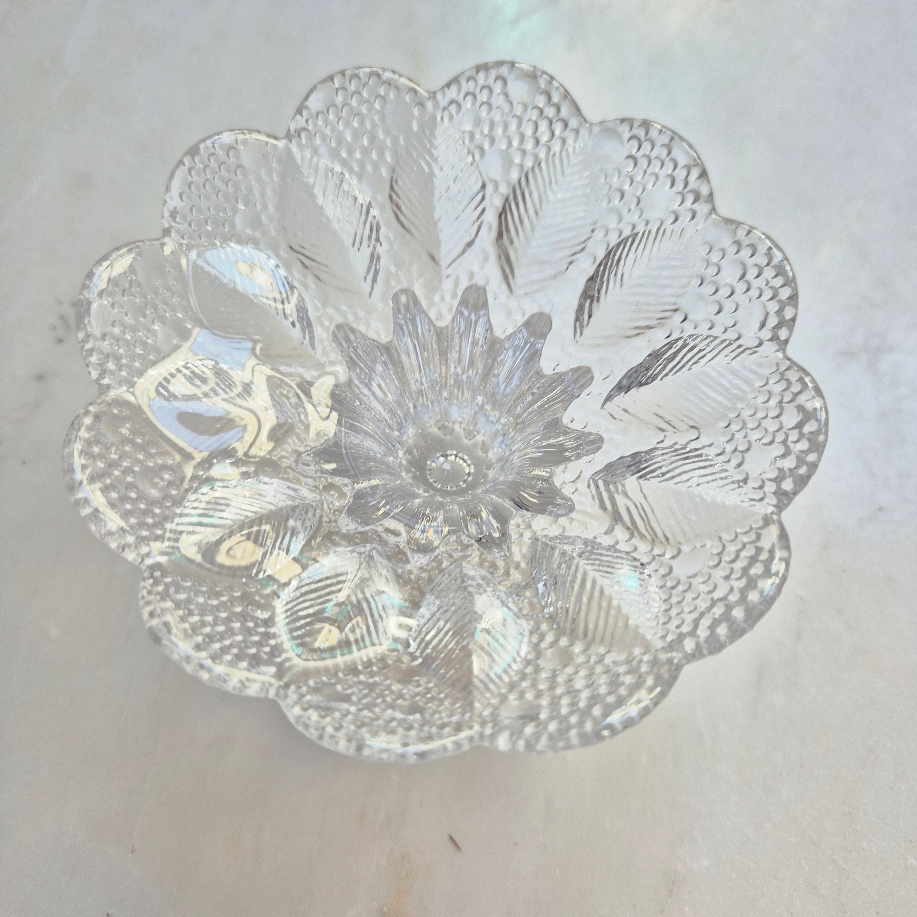 Lausitzer Glas Kerzenständer Vintage