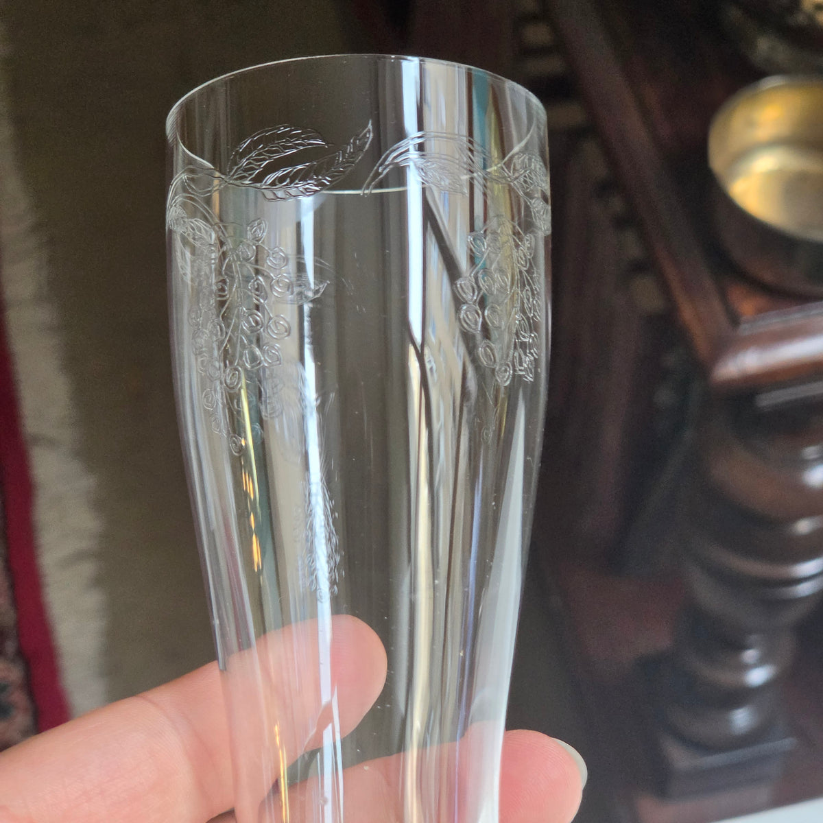 Edles 3er-Set Sektgläser - Champagnerflöten mit feiner Traubengravur – Vintage Eleganz