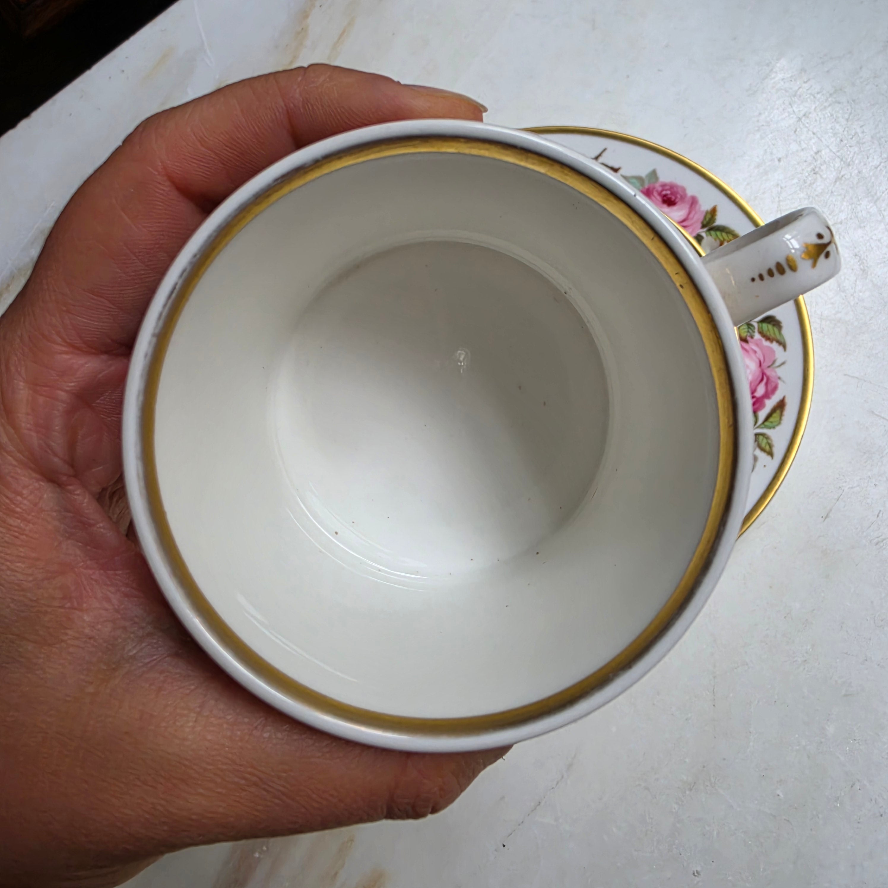 Royal Worcester Fine Bone China England 1969 Royal Garden Kaffee / Tee Sammeltasse mit Kuchenteller Blumenmuster
