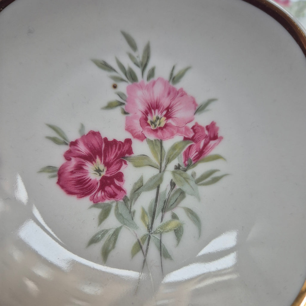 Bavaria Porzellan Tellerchen zum Servieren mit wunderschönem Blumenmuster