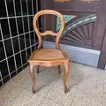 Antiker Stuhl Chippendale Stil - Eichenholz - Wiener geflecht
