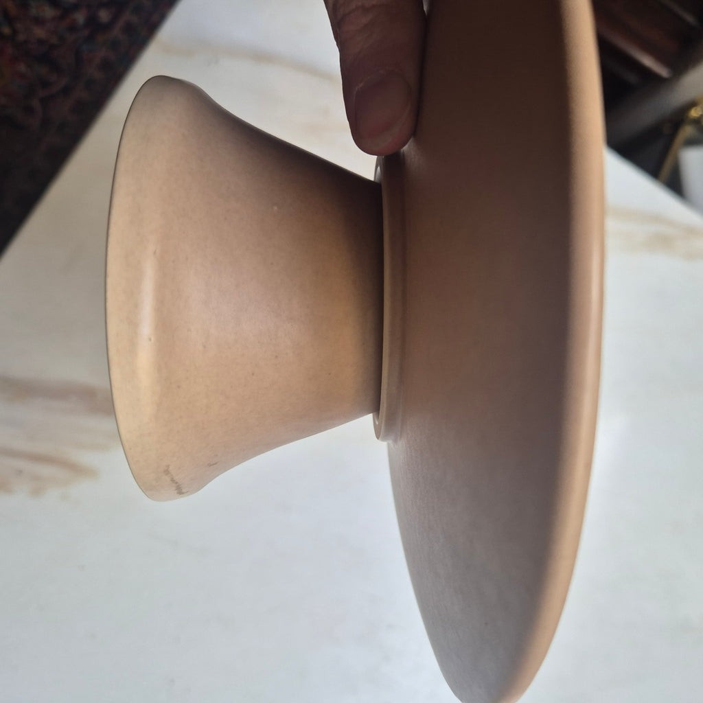Vintage Keramik Etagere / Gebäckständer Lausitzer Handarbeit J.Wehner lachsfarbend