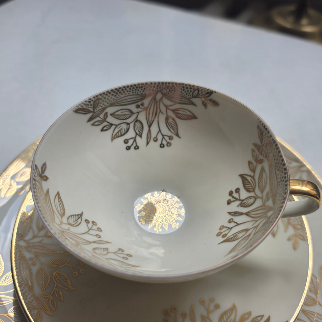 Vintage Winterling Marktleuthen Bavaria Sammeltasse mit Golddekoration – 3-teiliges Set