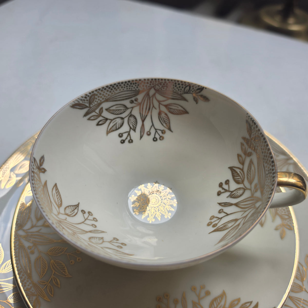 Vintage Winterling Marktleuthen Bavaria Sammeltasse mit Golddekoration – 3-teiliges Set