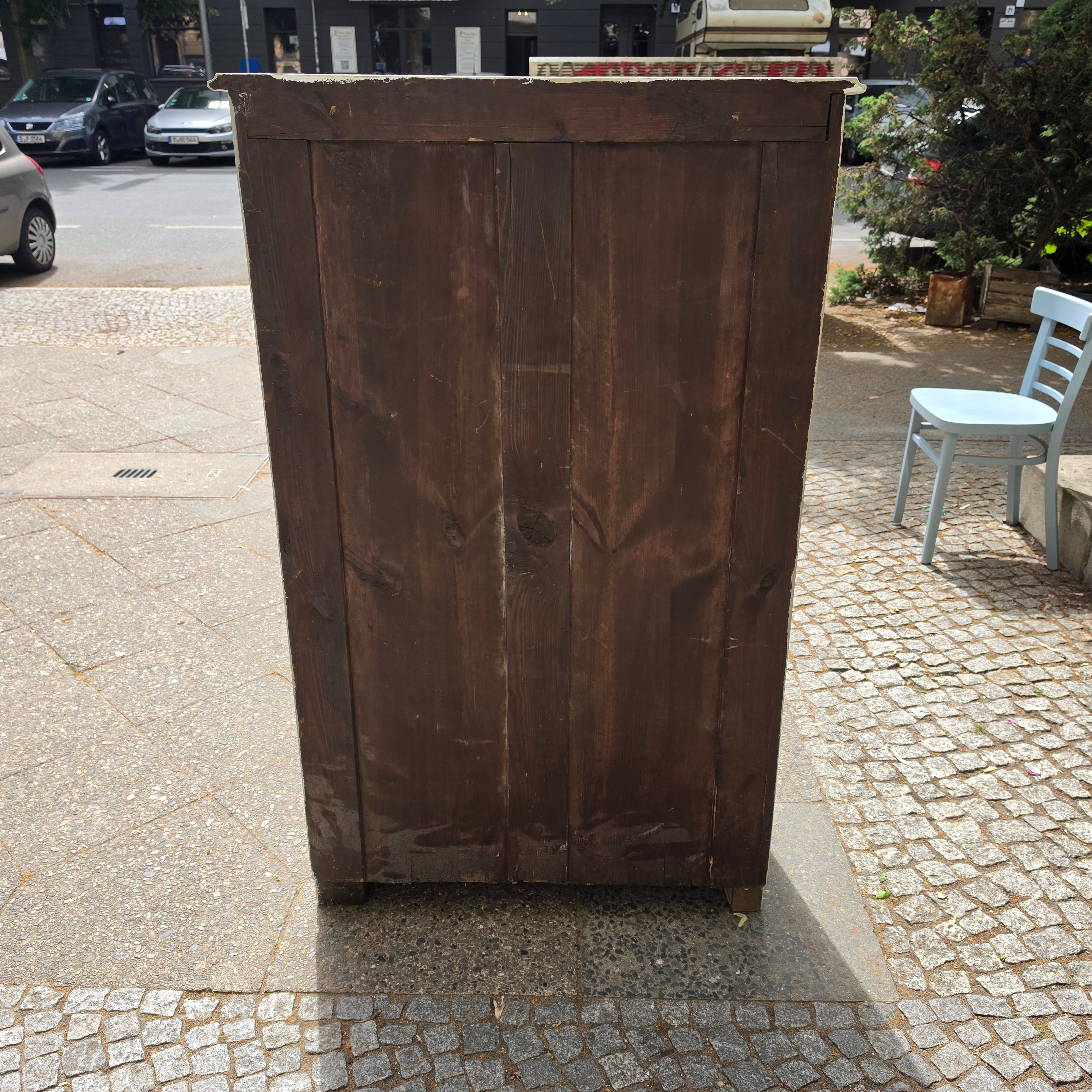 Antikes Gründerzeit-Vertiko um 1890 – Graubeige - Shabby Chic