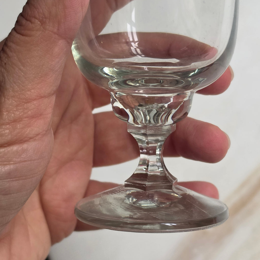 5x Vintage Sektgläser - Aperitifgläser mit Spielkarten-Motiv & Goldrand