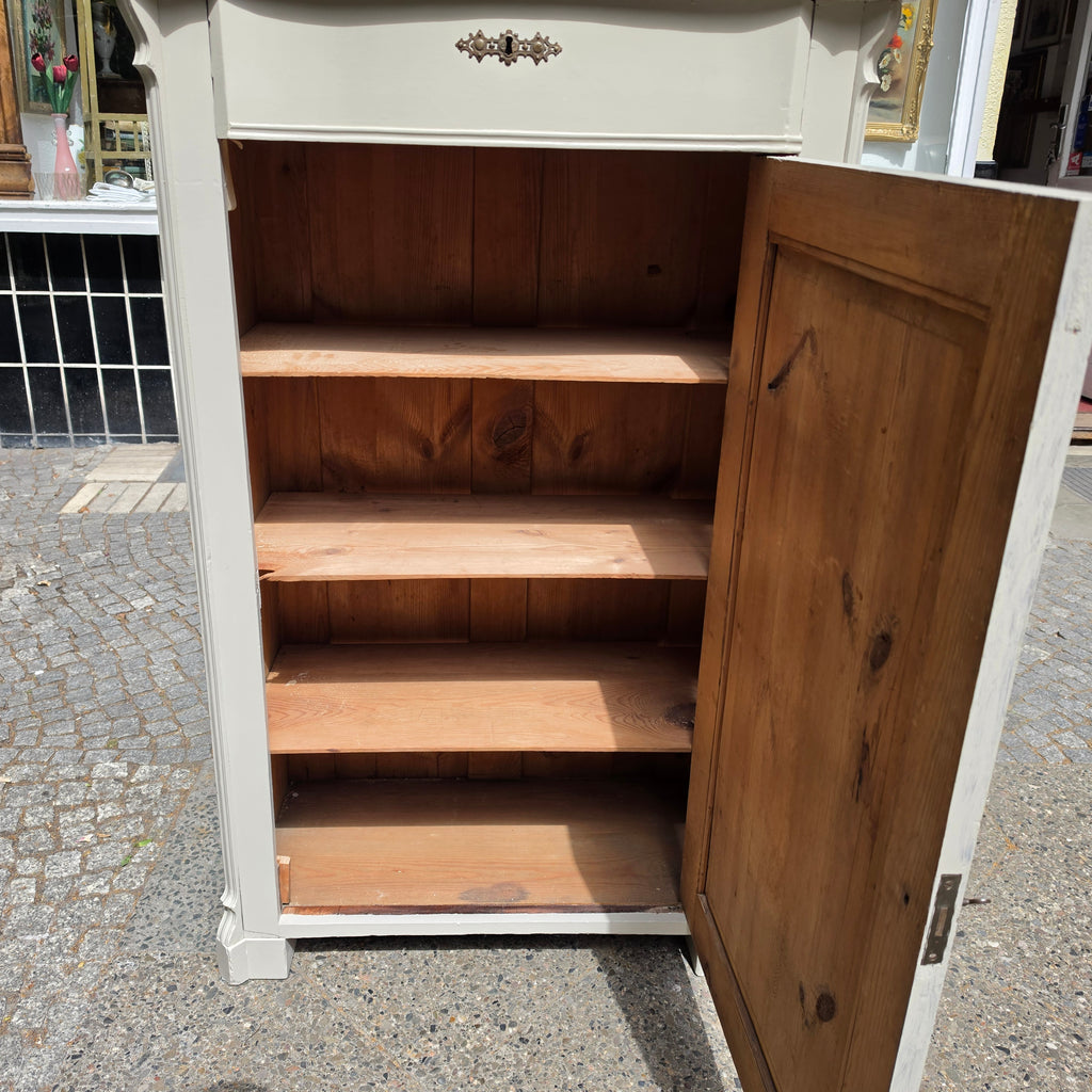 Antikes Gründerzeit-Vertiko um 1890 – Graubeige - Shabby Chic