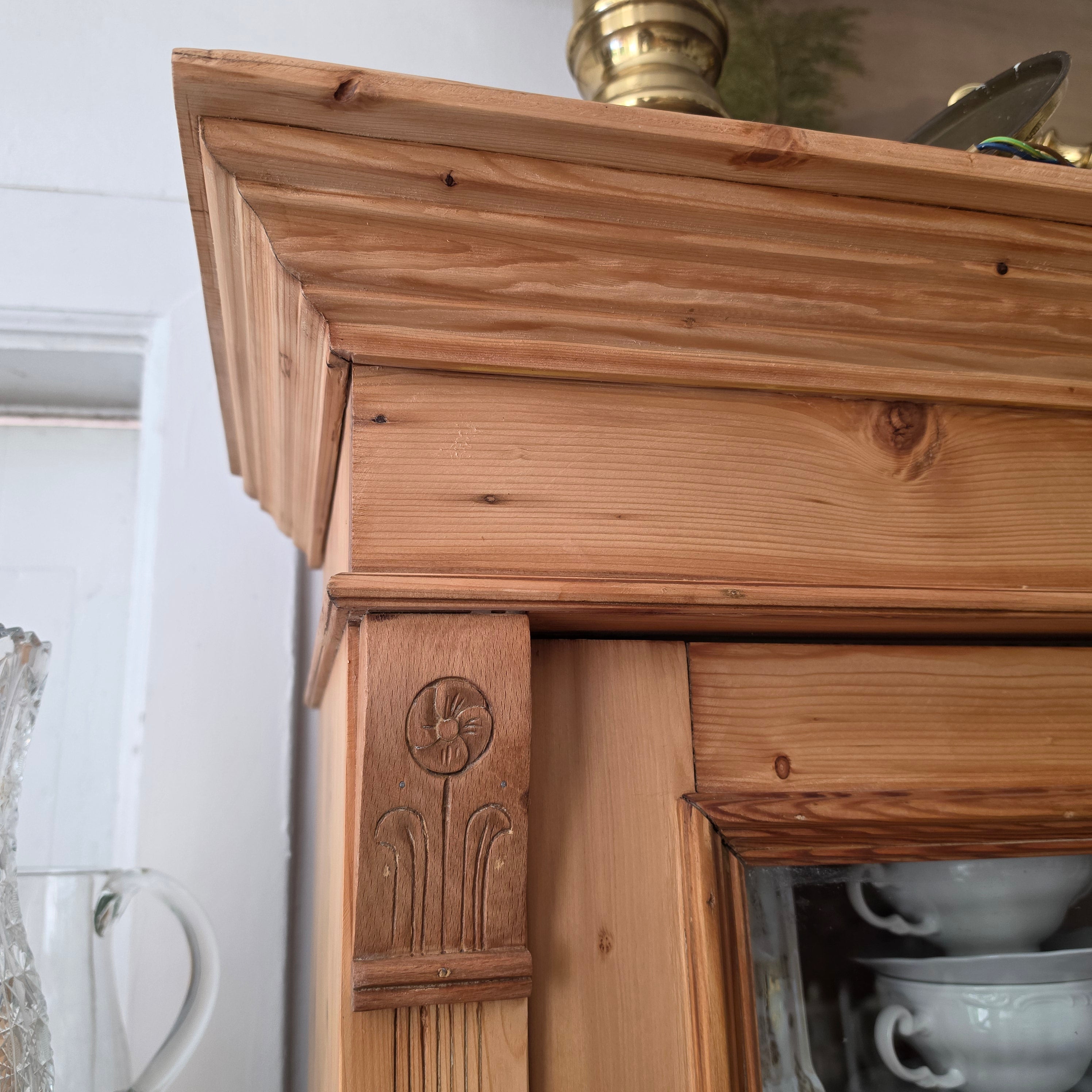 Antikes Jugendstil Landhaus Küchenbuffet Alt Vollholz Kiefernholz aufgearbeitet