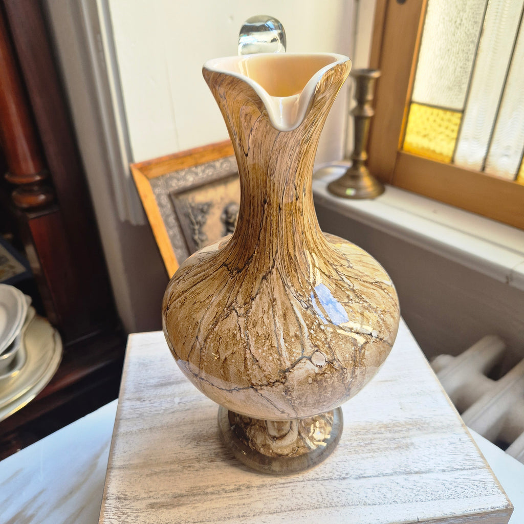 Mundgeblasener Karpaten-Glaskrug - Mid-Century - Glasvase