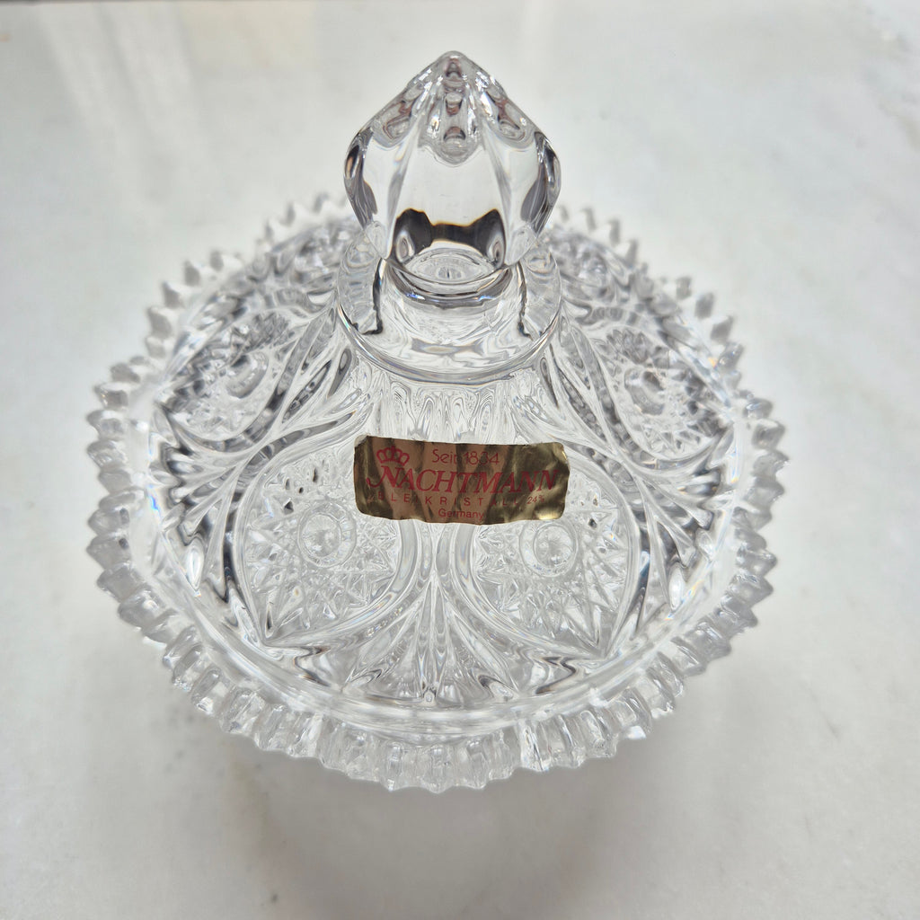 Vintage Bonboniere Schale aus Bleikristall mit Deckel - von Nachtmann