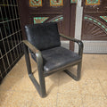 Original Rosenthal Sessel - Studio-Linie - Bjørn Wiinblad Signatur - Leder schwarz