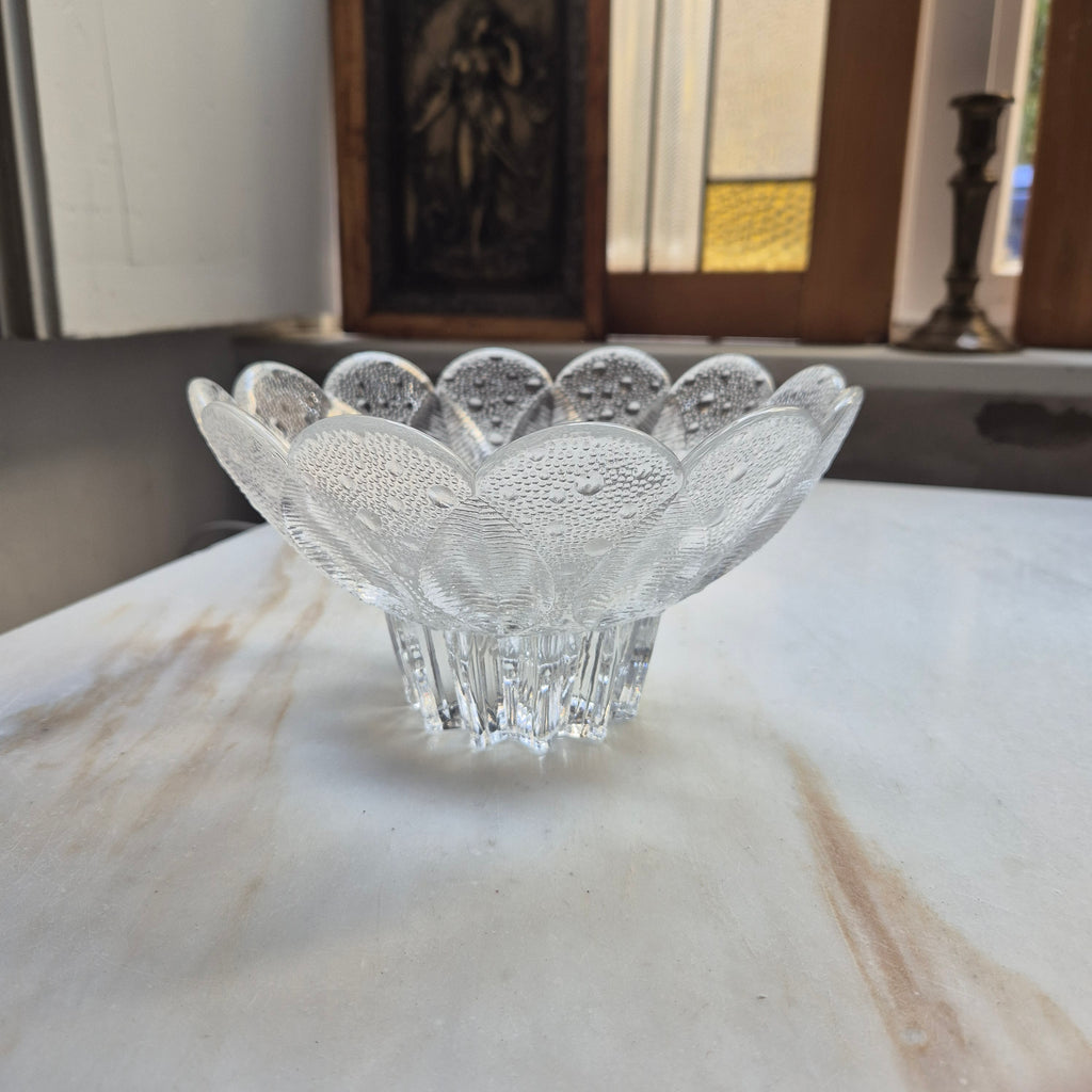 Vintage Lausitzer Glas Schale Medea Kristallschale