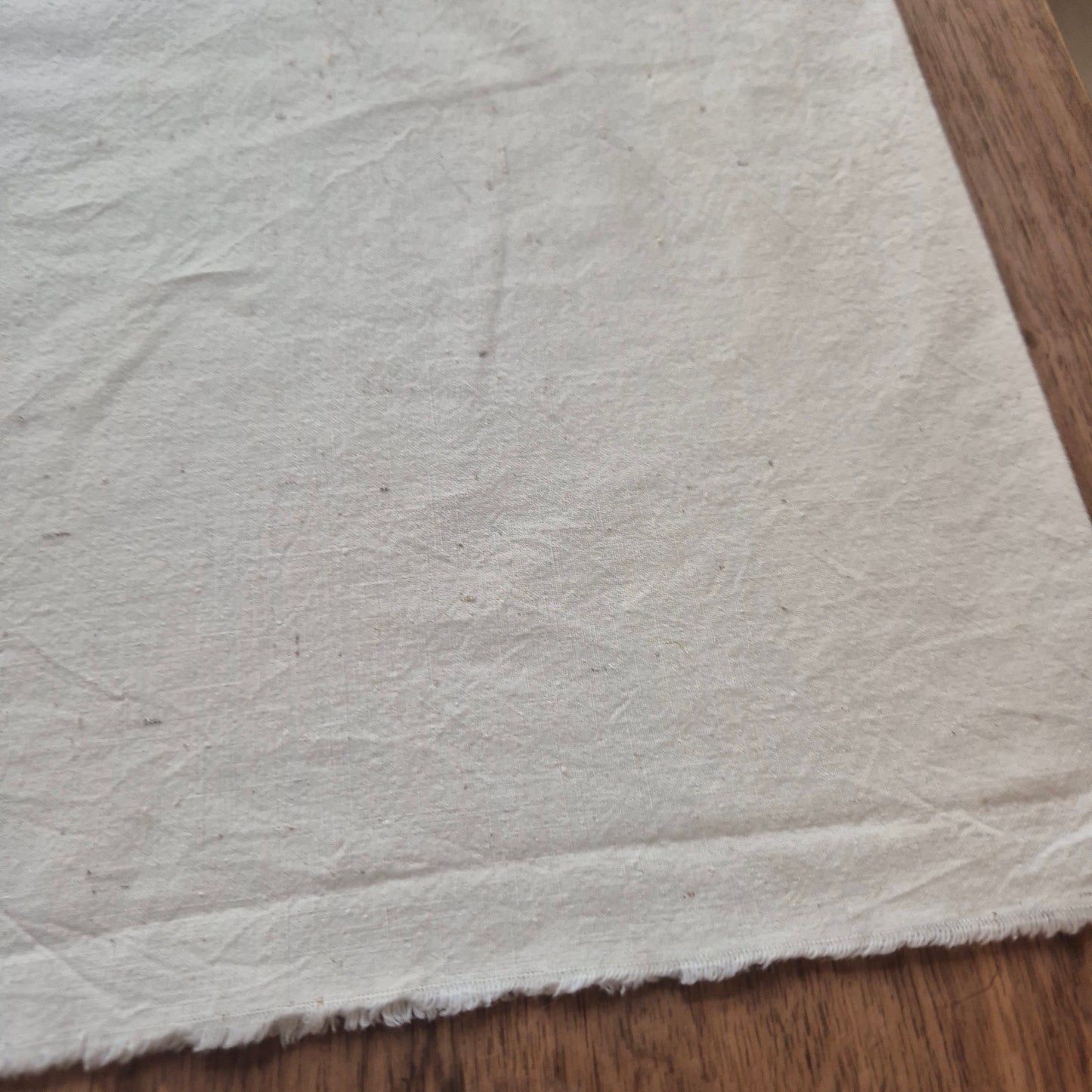 Vintage Baumwolle Stoff Natur creme beige Stoffrest 95x150cm