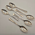 6x Jugendstil Teelöffel versilbert 90er Auflage