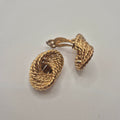 Vintage 50er Jahre Massive Runway Ohrringe / Made in West Germany Statement Clips Creolen Gold