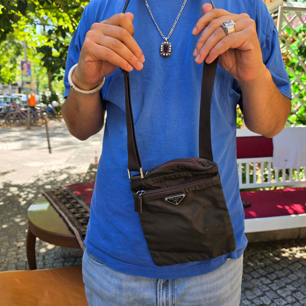 Prada Umhängetasche braun Secound Hand