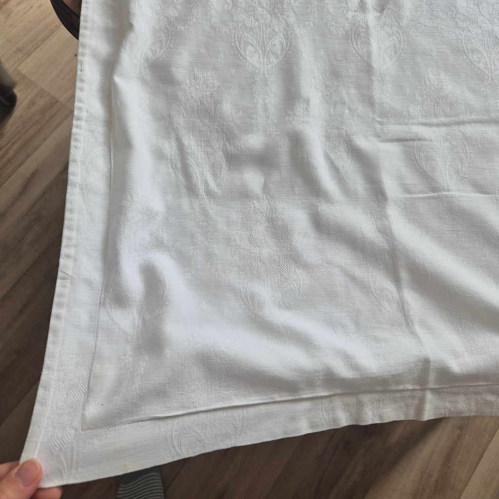 Antike Bettwäsche fürs Baby Damast Baumwolle* kleiner Deckenbezug Shabby Chic Brocante 110x120cm 🤍