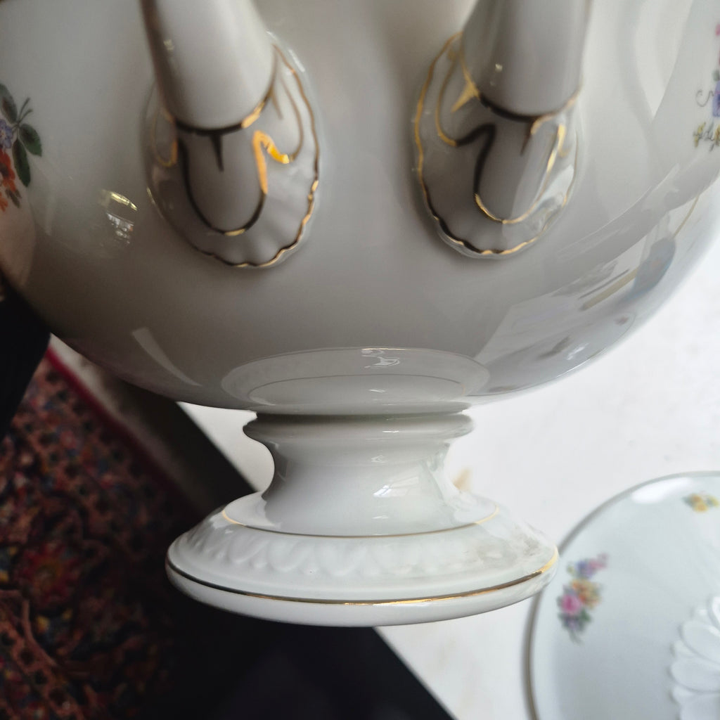 Antike Rosenthal Bavaria Empire Terrine Suppenterrine Schüssel Blumenmalerei Porzellan