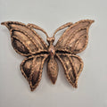 Vintage 80s Statement-Gürtelschnalle „Butterfly“ – Modell Nr. 41 gepunzt – Kupfer/Silber