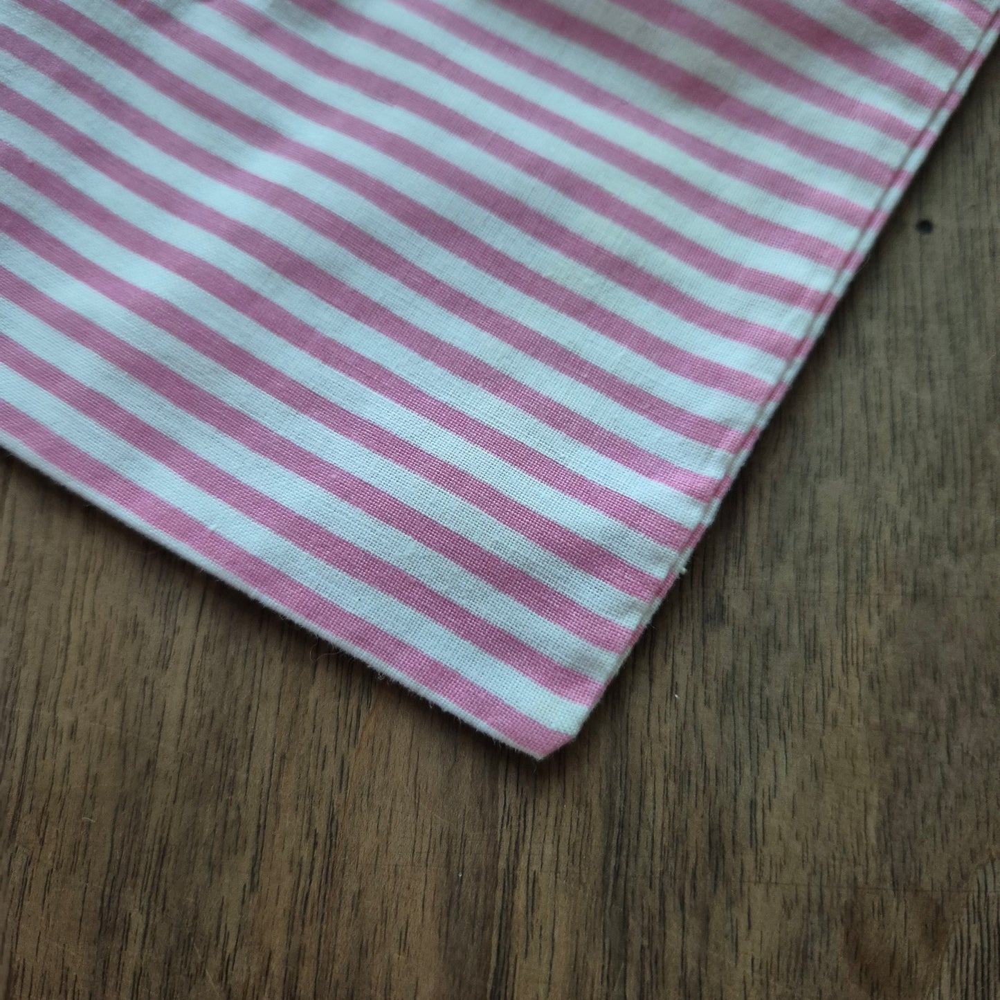 Vintage Stoffsack Rosa Weiß Watte 21x40cm