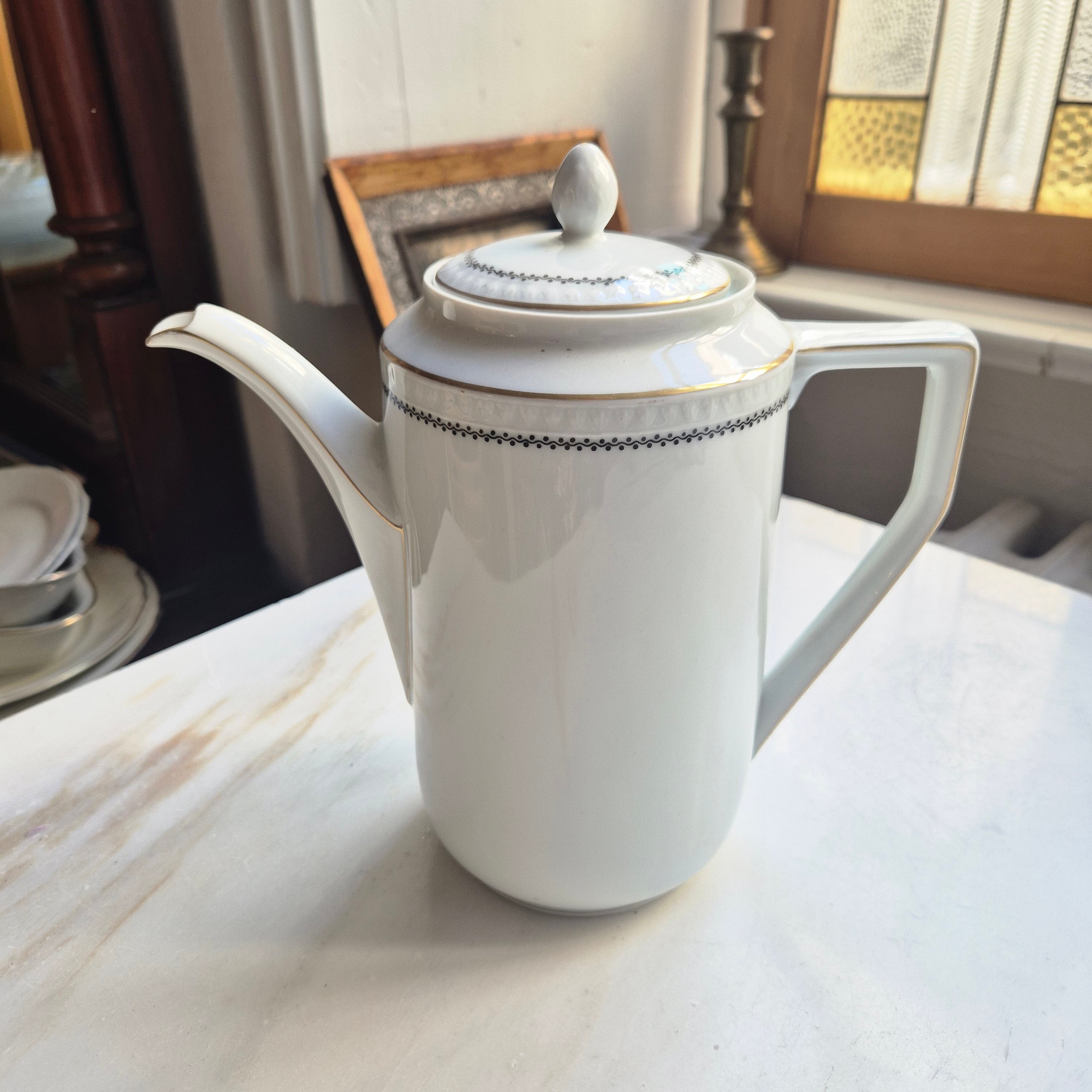 Silesia Kaffeekanne Porzellan - elegant & groß