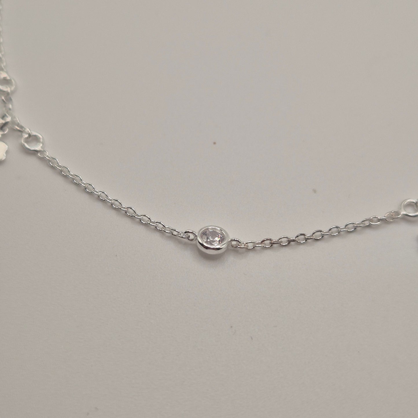 Zartes Fußkettchen Silber 925 Kleeblatt Glück