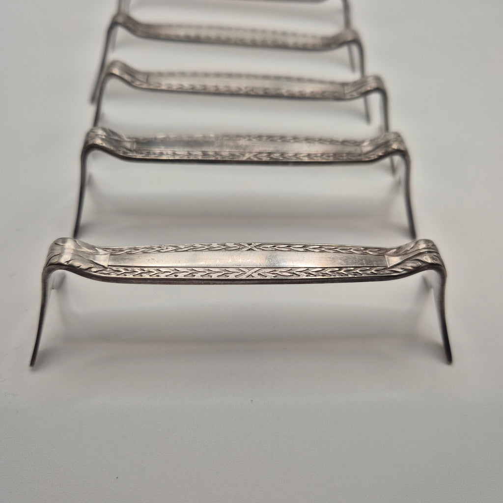 7x Art Jugendstil Messerbänke Metall