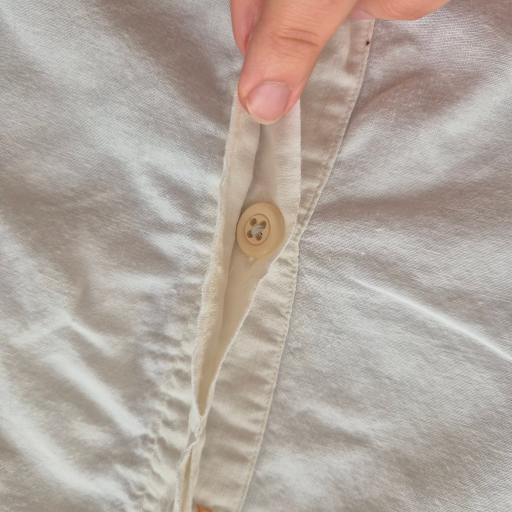 Vintage Leinen-Kittel - Fischerhemd für Kinder – Handgefertigtes Unikat mit Perlmuttknöpfen