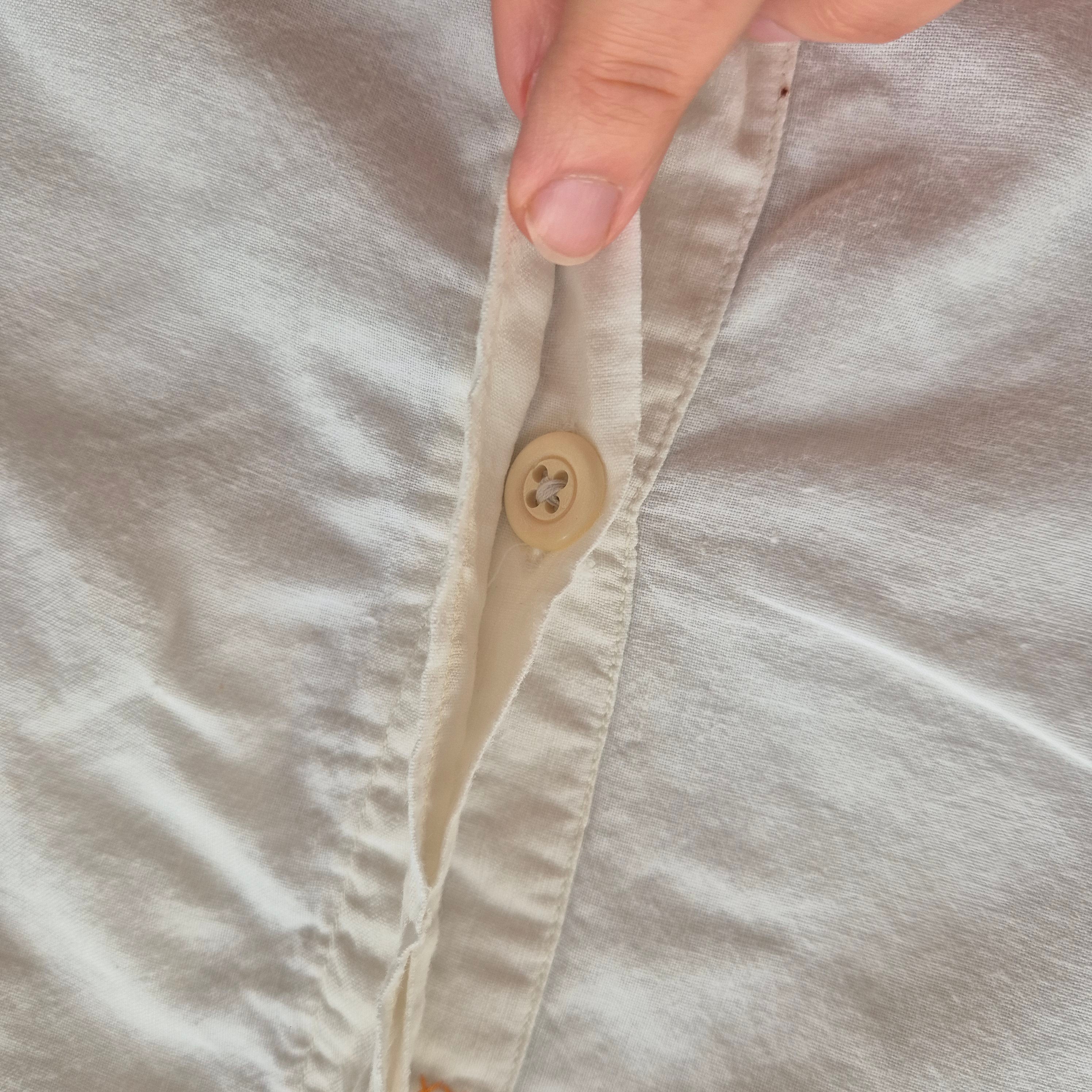 Vintage Leinen-Kittel - Fischerhemd für Kinder – Handgefertigtes Unikat mit Perlmuttknöpfen