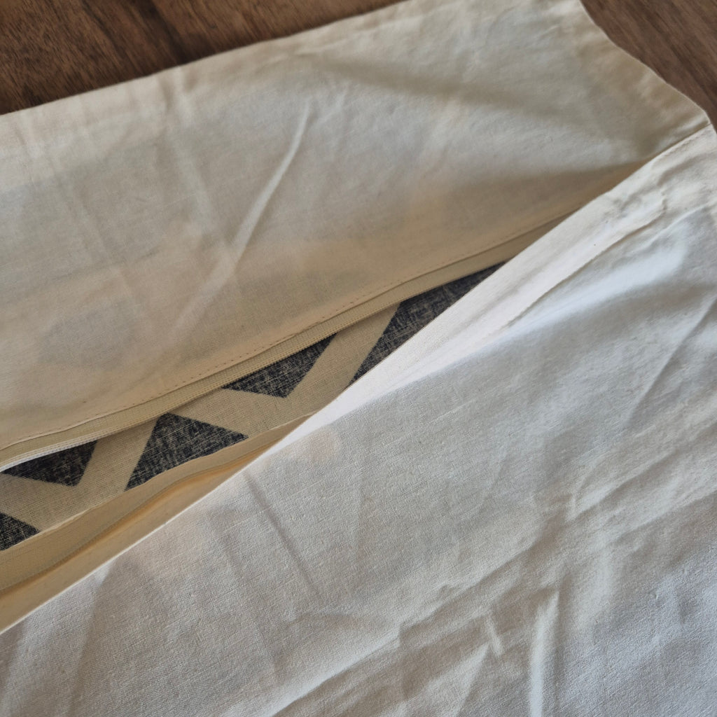 Vintage Kissenbezug Maritiem Fischmotiv Baumwolle 50x50cm