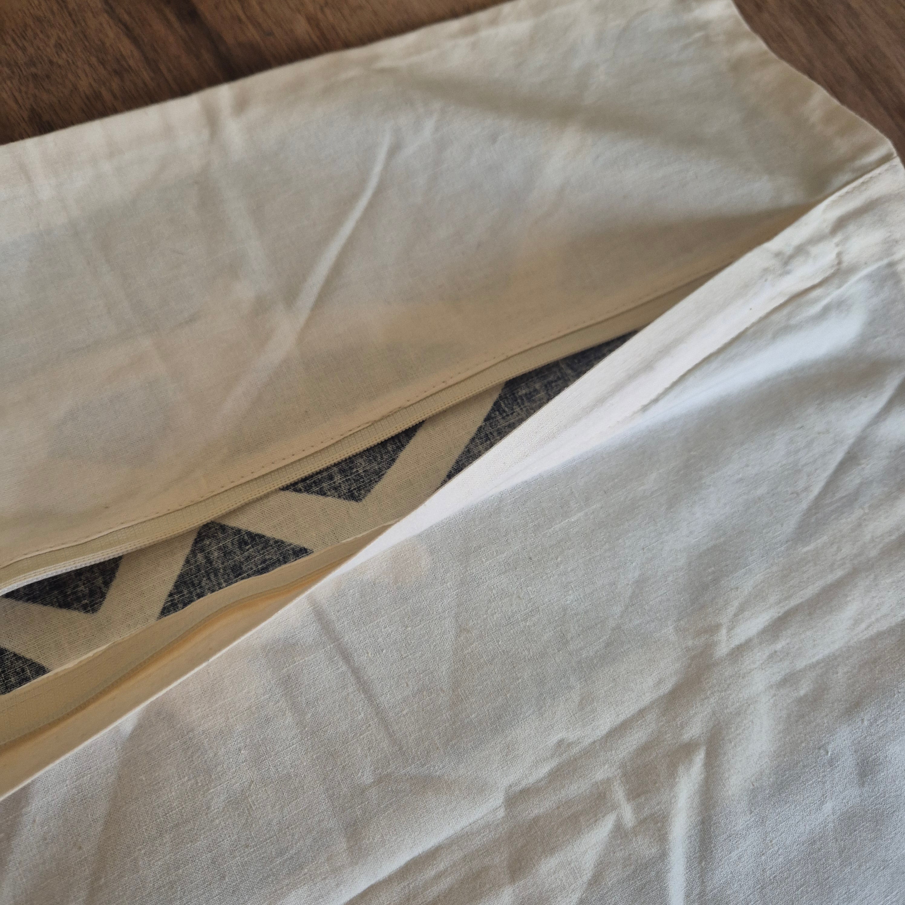Vintage Kissenbezug Maritiem Fischmotiv Baumwolle 50x50cm