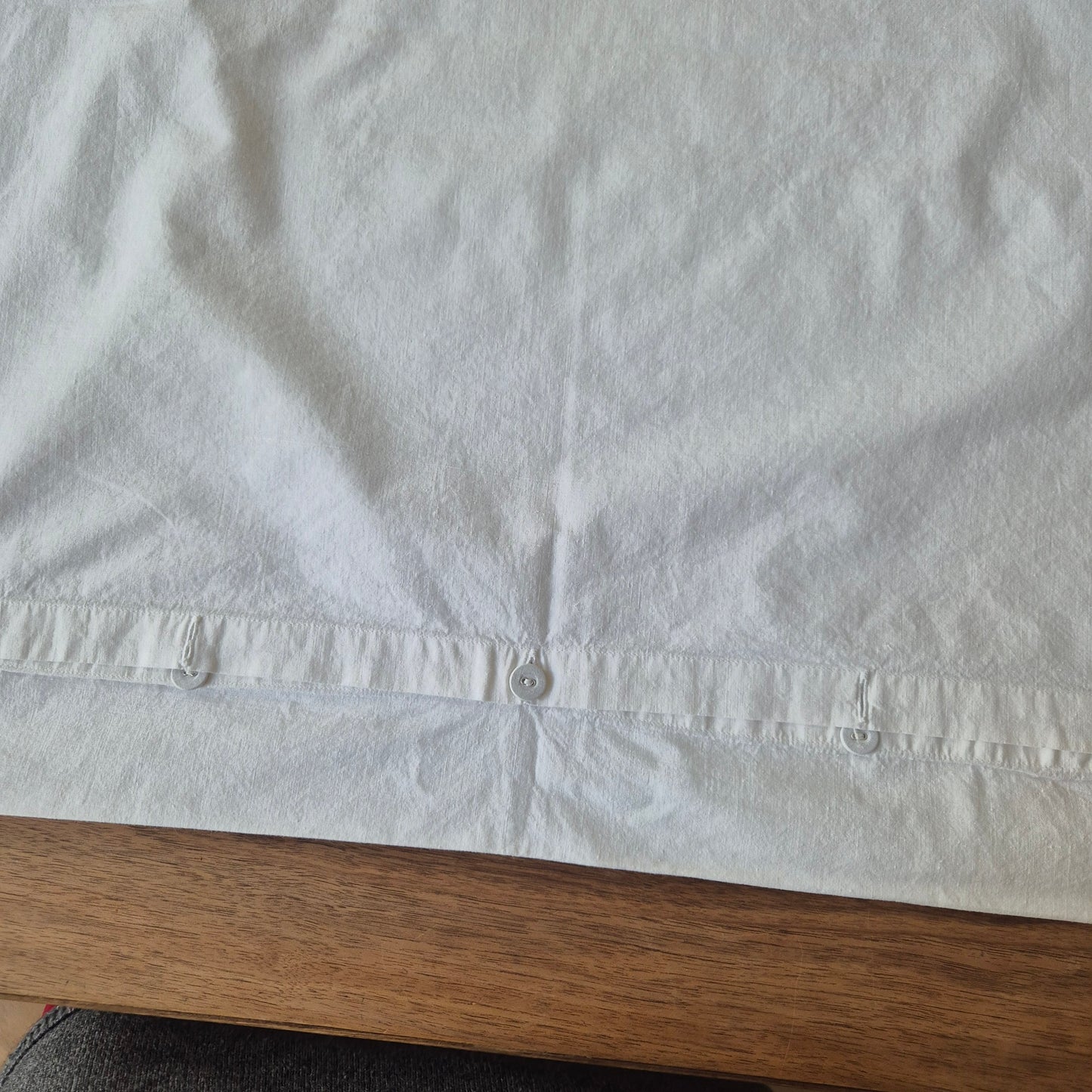 Antiker Kopfkissenbezug mit zarter Stickerei 75x75cm Baumwolle