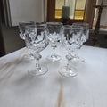 5er-Set Elegante Vintage Kristall-Likörgläser - Südweingläser mit Facettenschliff