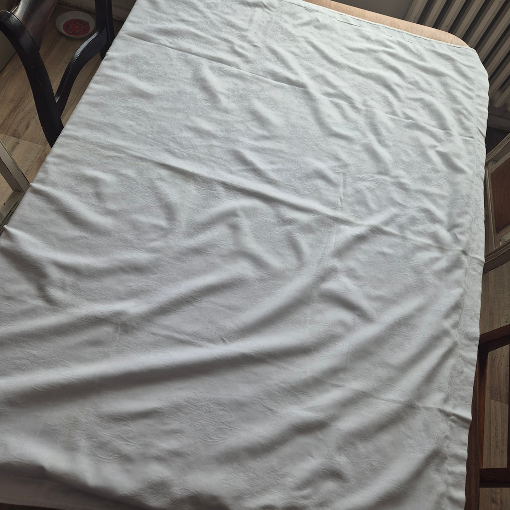 Antike Bettwäsche fürs Baby Damast Baumwolle* kleiner Deckenbezug Shabby Chic Brocante 110x120cm 🤍