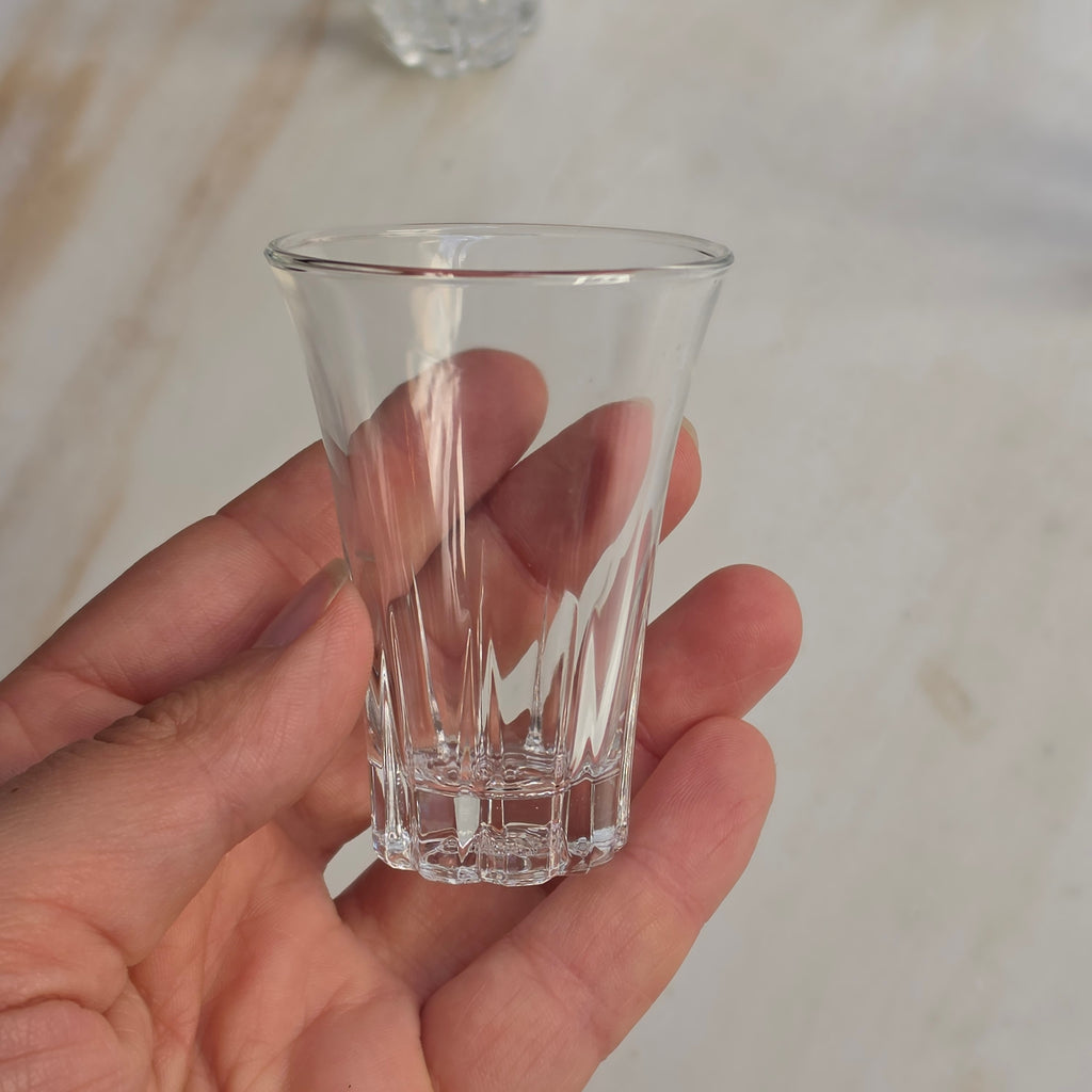 Antike Kristall Schnapsgläser „Fronsac“ – Portieux Vallerysthal (6er Set)