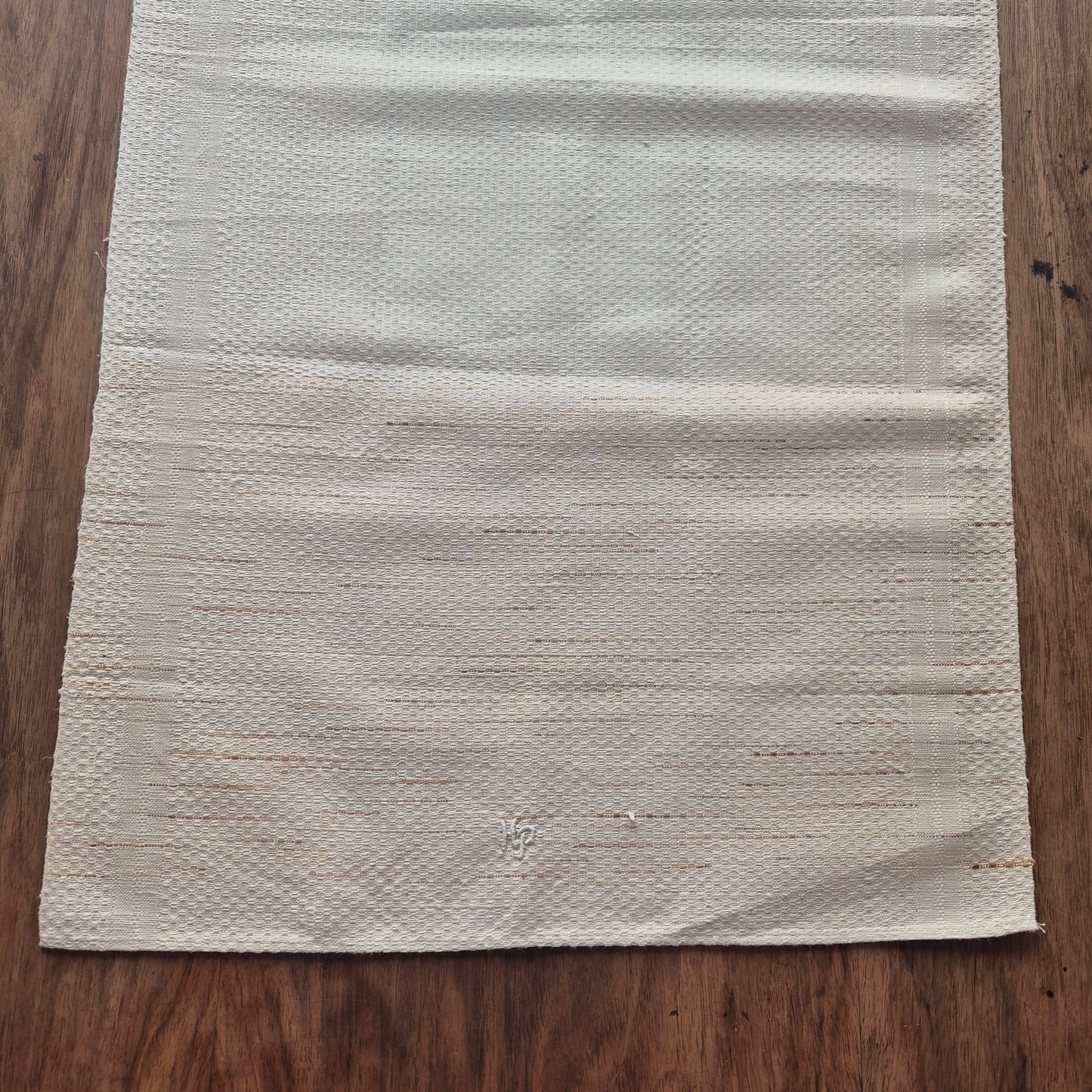 Antikes Jugendstil Leinen Küchen-&Geschirrtuch mit Monogramm H.P. beige/cremeweiß🤍