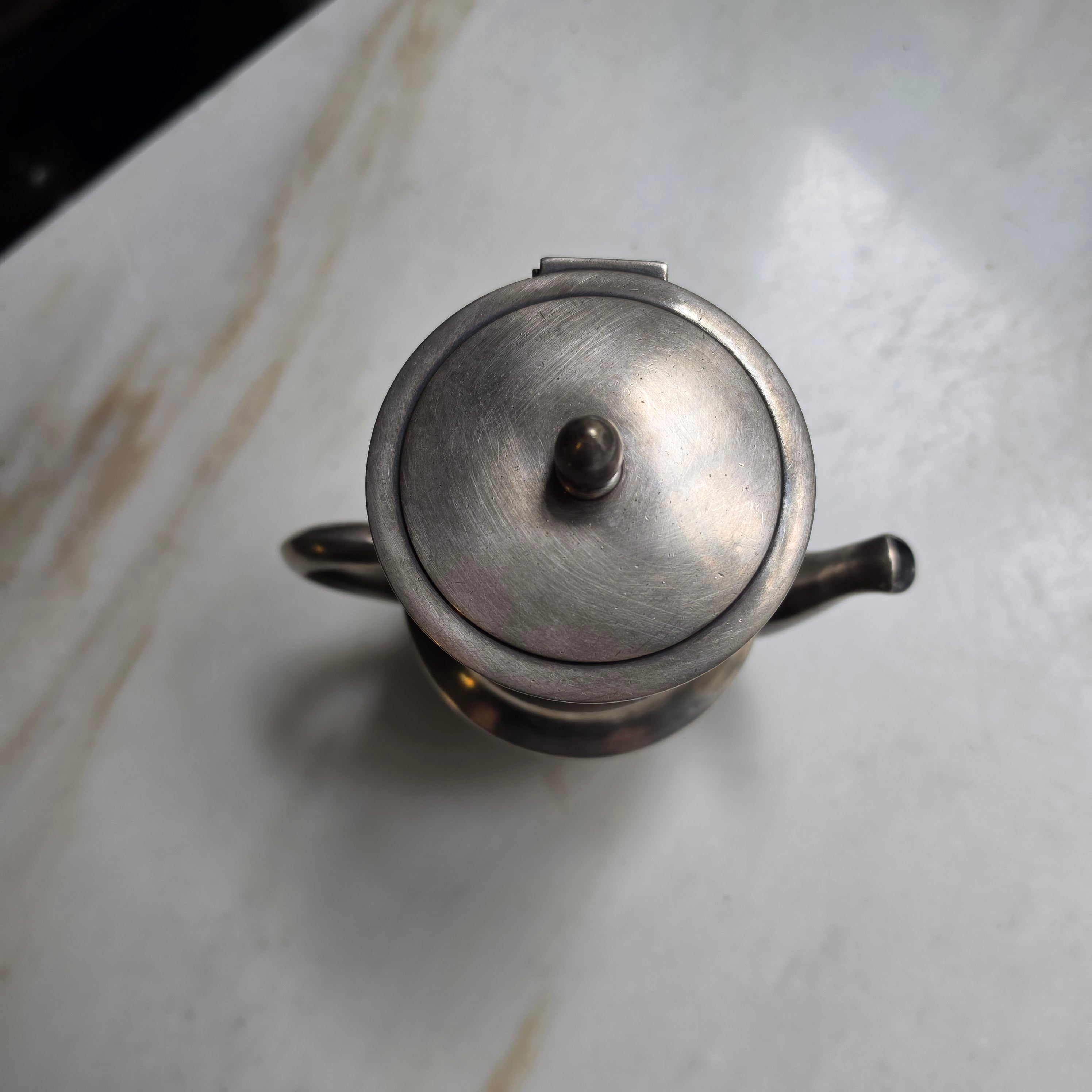 Antiker WMF Espressokocher / Kaffeekanne – Versilbert, 0,3L mit Innensieb, ca. 1920-1940