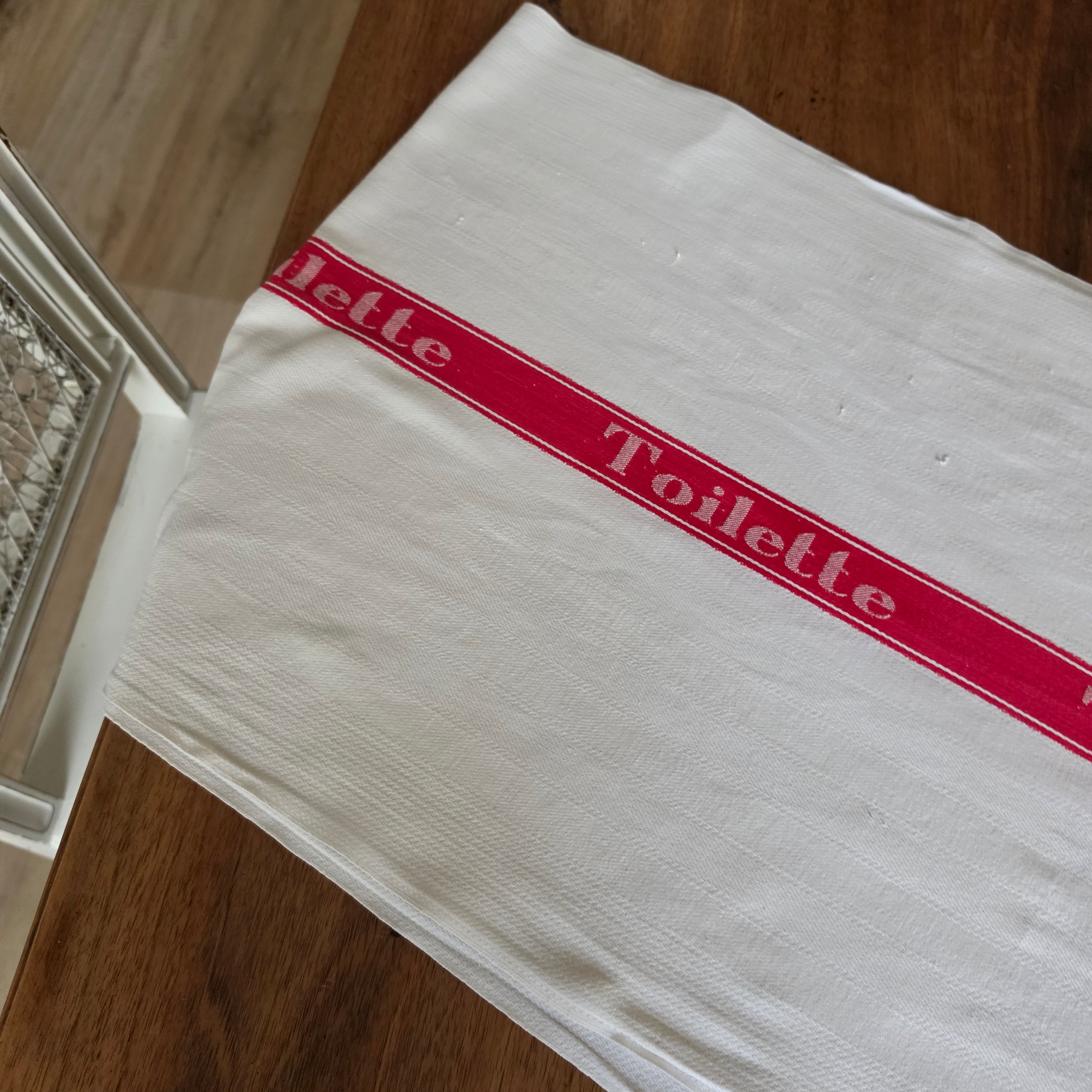 Vintage „Toilette“ Handtuch - Paradehandtuch – Nostalgischer Charme für dein Badezimmer 44x90cm
