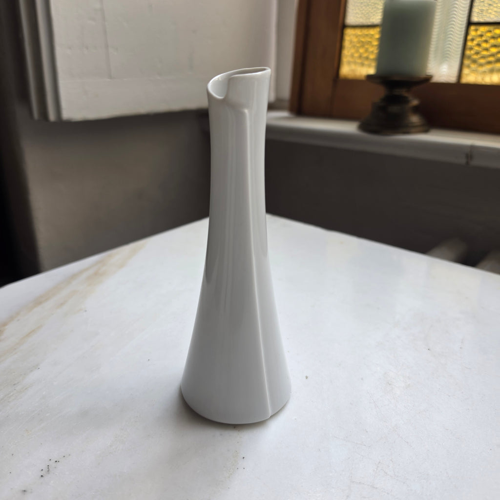 Vintage Arzberg Solifleur Vase in Weiß – Mid-Century Porzellan